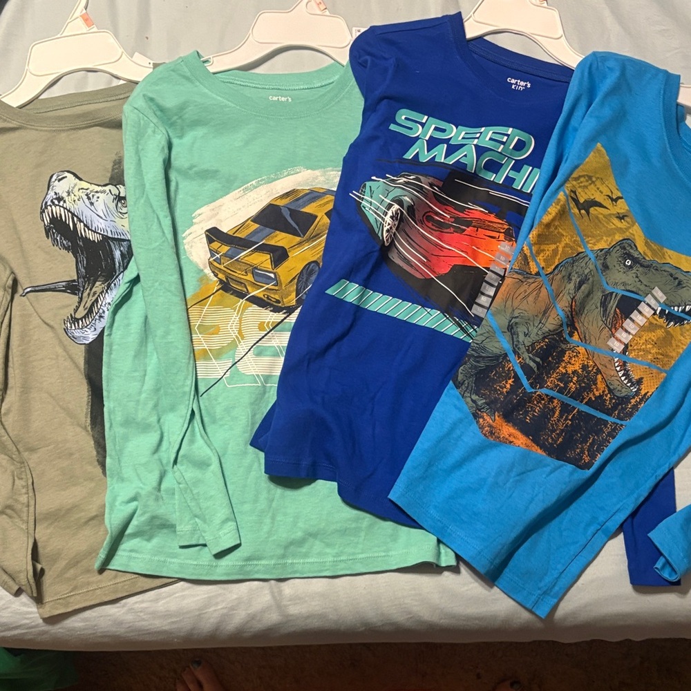 Carter’s Kids Graphic Long Sleeve T-Shirts Set of 4 size 10